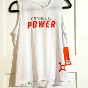 Orangetheory Open Back Tank Top - Orange is Power - Size Large - NWT